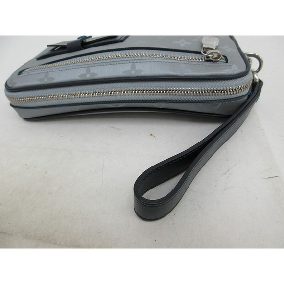 LOUIS VUITTON Monogram Satellite Alpha Clutch Bag Pouch Silver - Picture 6 of 9